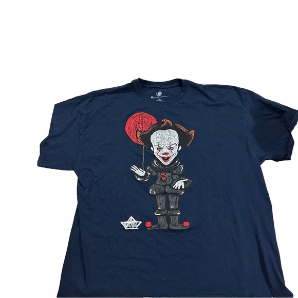 IT Men Navy Blue Pennywise & Balloon SS Georgie Boat Graphic SS T-Shirt Sz XXL - Picture 6 of 9